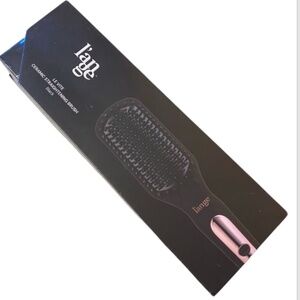 NIB L'ange Le Vite Hair Brush Straightener Black Blush Lange Thermal Ion Ceramic